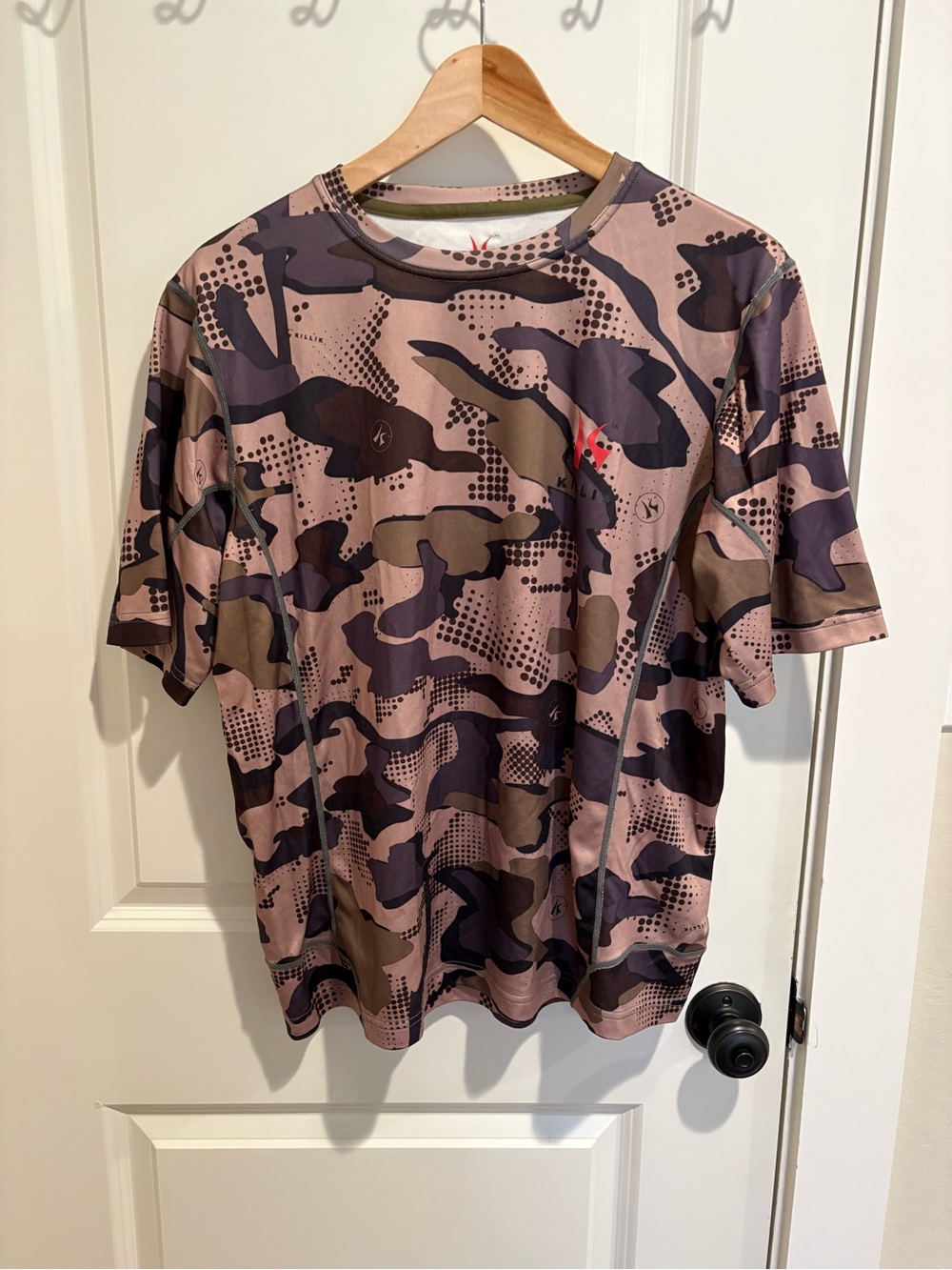 2 - Killik Men's Camo Performance Shirts Short Sleeve - size M